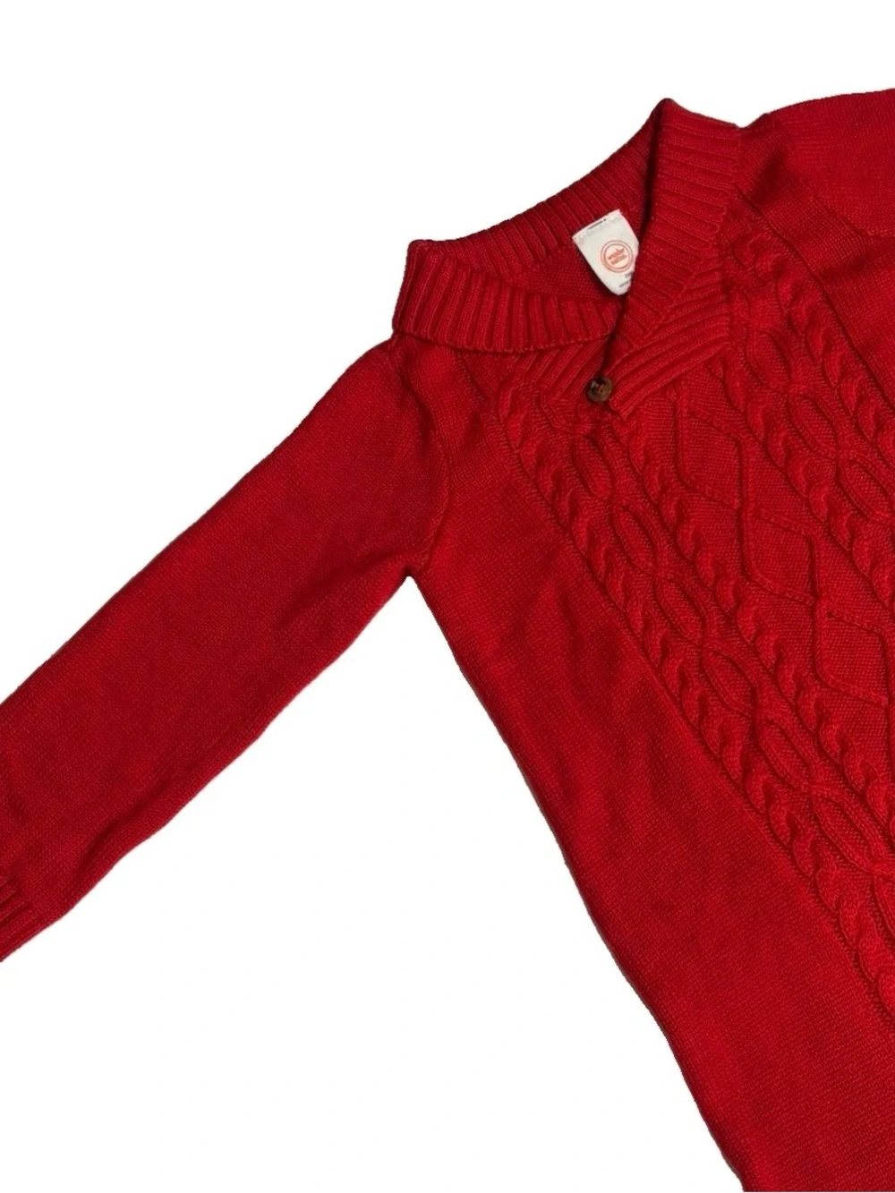 Wonder Nation Baby Unisex Red Cable Knit Coverall 24 Months Christmas Holiday